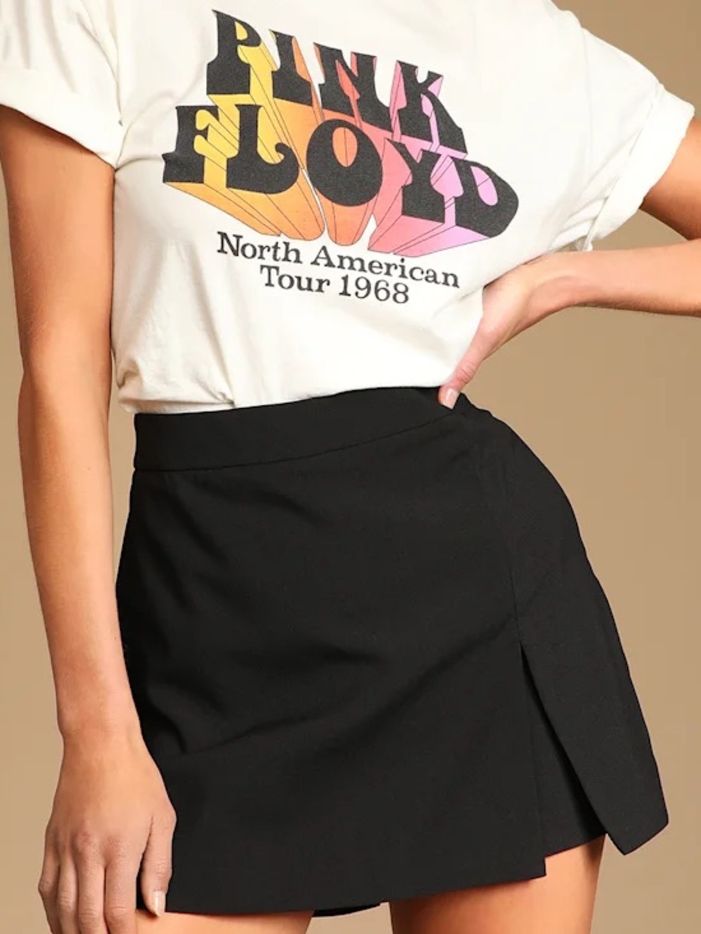 Lulu's Black Pull-On Skort with Inner Short Lining